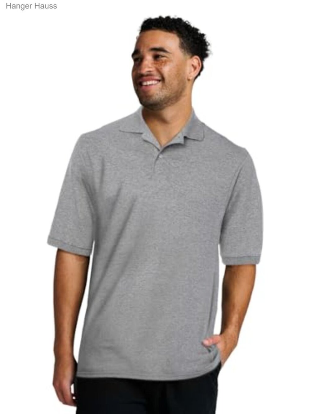 Moisture Wicking Men's Polo Shirt Cotton Polyester Blend Short Sleeve